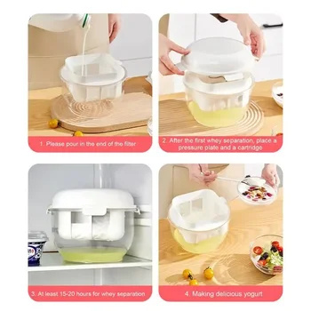 BPA-free reusable mesh strainer for thick, creamy homemade Greek yogurt 3