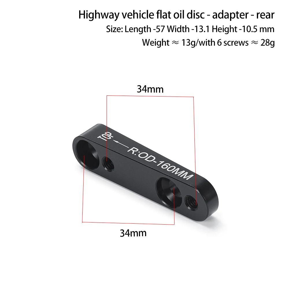 Enhanced Flat Mount Disc Brake Adapter - Reversible Front/Rear for 140mm and 160mm Rotors, Lightweight Aluminum Alloy
