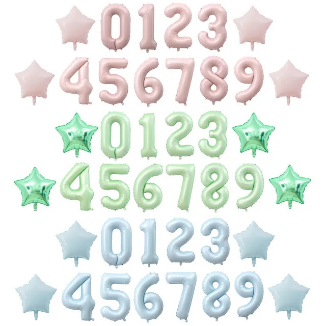 1 pièces 40 pouces grand vert olive bébé bleu bébé rose enfants anniversaire bébé douche ballon numérique décoration 18 pouces photo ballon 1
