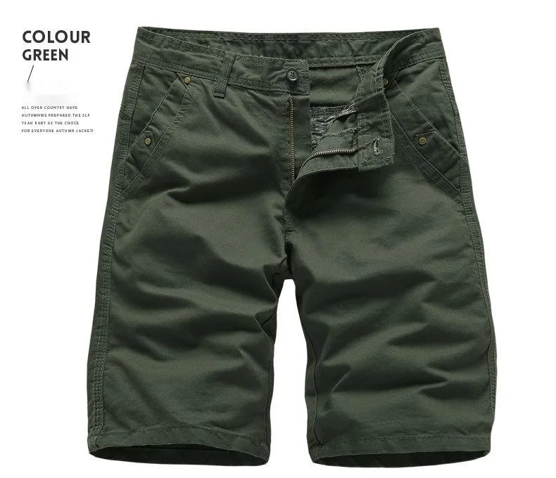 Einfarbige Herrenhose, Sommerreithose, reine Baumwolle, lässige Caprihose, Herren-Freizeithose, Modemarke, sportliche Herren-Shorts_voghion.com