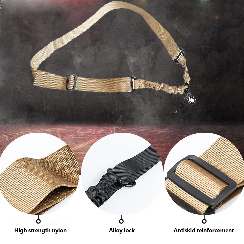 Tactical Gun Sling Shooting Adjustable 1/2/3 Point Bungee Airsoft Rifle Strapping Belt Hunting Hiking Accessories gun sling