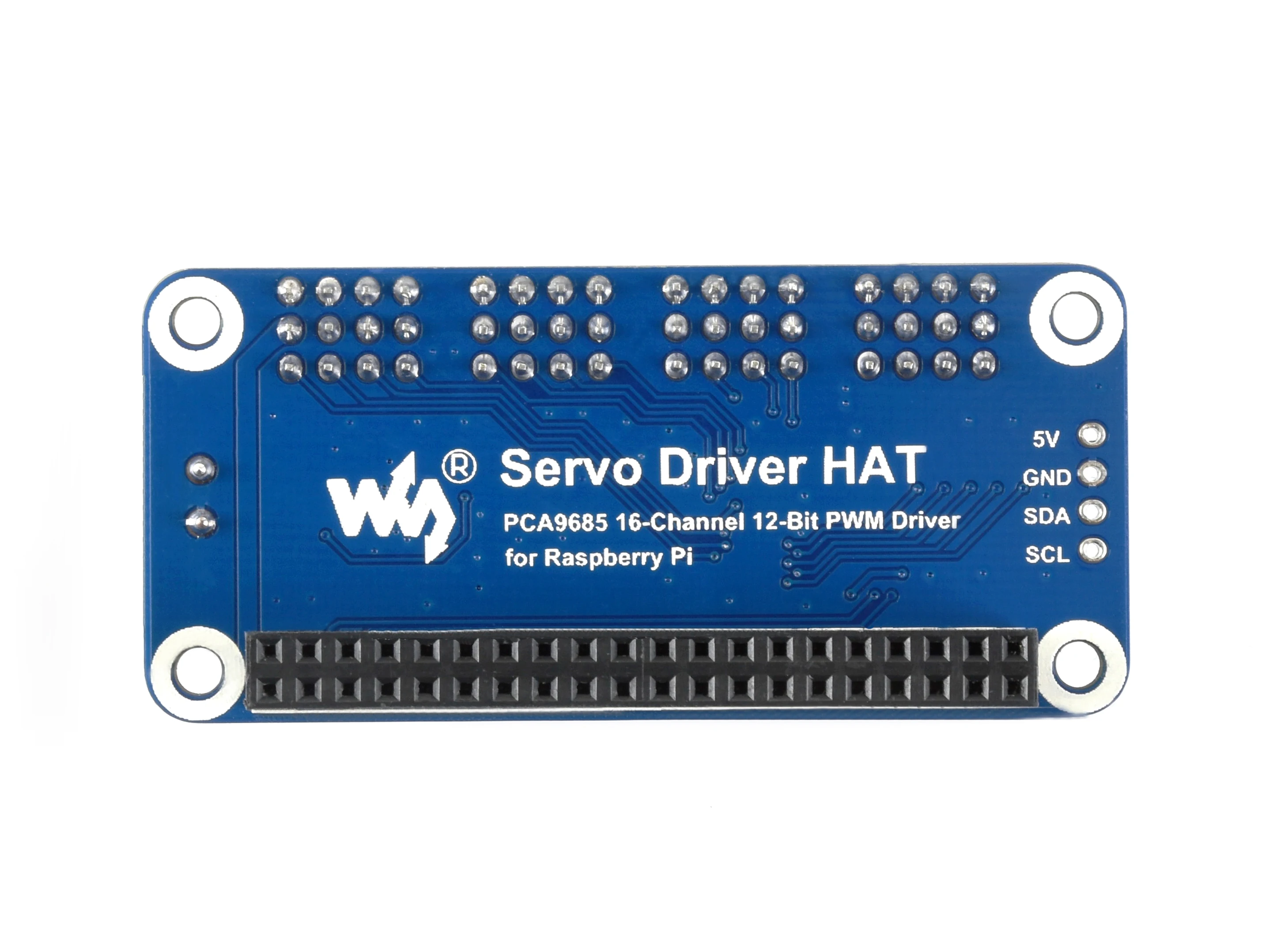 Waveshare Servo Driver HAT for Raspberry Pi 16-Channel 12-bit I2C Interface Straight Pinheader