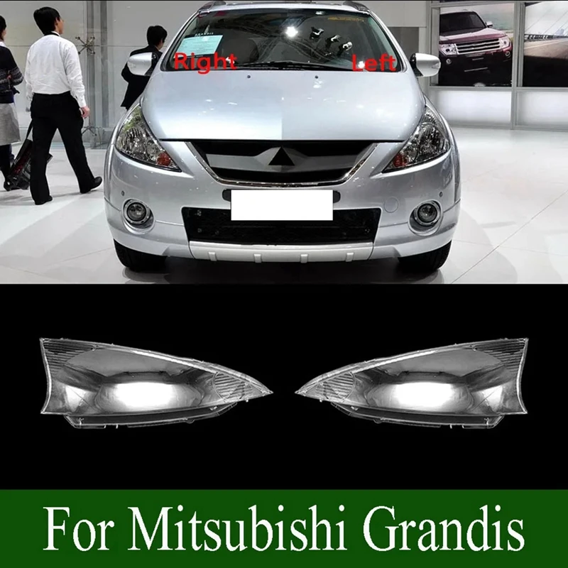 

Чехол для передней фары Mitsubishi Grandis 2009-2015, прозрачный чехол для передней фары, аксессуары для крышки лампы