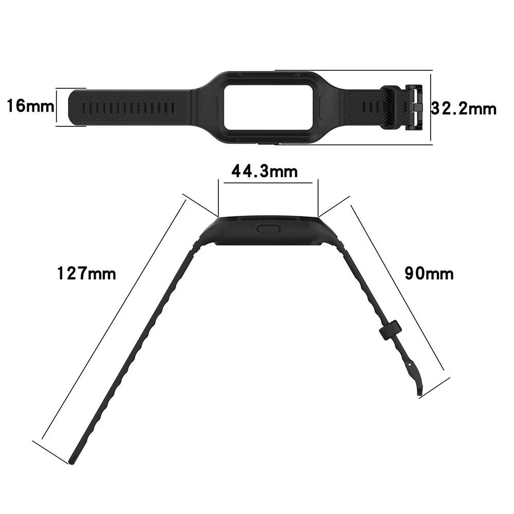 Silicone Wristband with Integrated Protective Case
