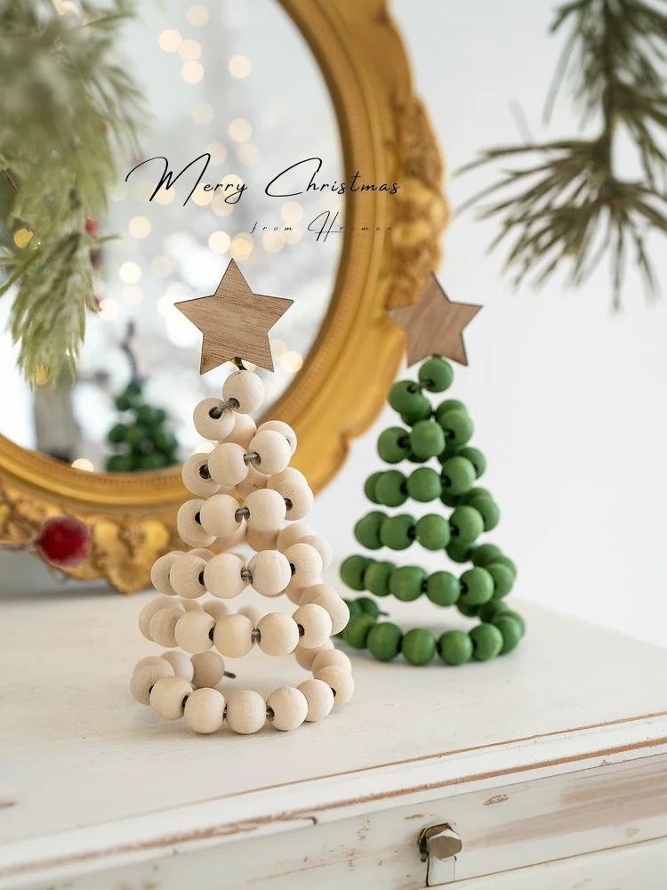 Christmas Decoration Creative Nordic Wooden Christmas Tree Desktop Ornament For Home Living Room Office Holiday Decor
