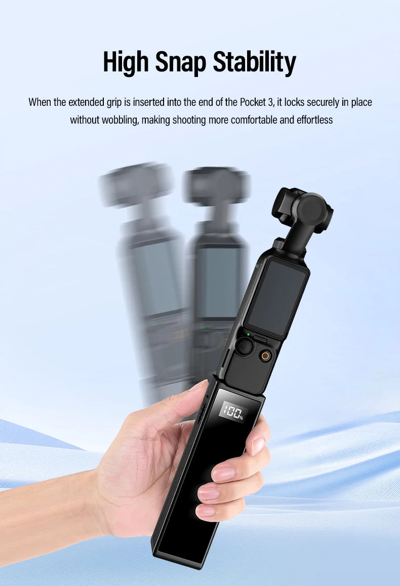 2In1 Upgrade 5000mAh Battery Handle for DJI Osmo Pocket 3 and Cell Phones Portab