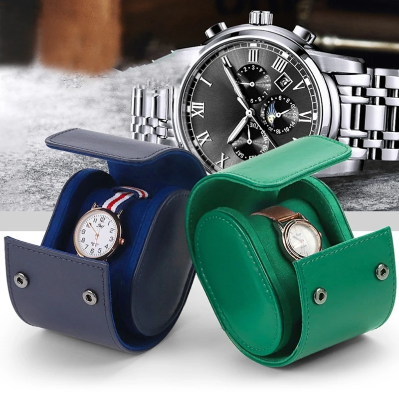 

Leather Watch Storage Bag Organizer Dust-Proof Portable Watch Roll Travel Cases