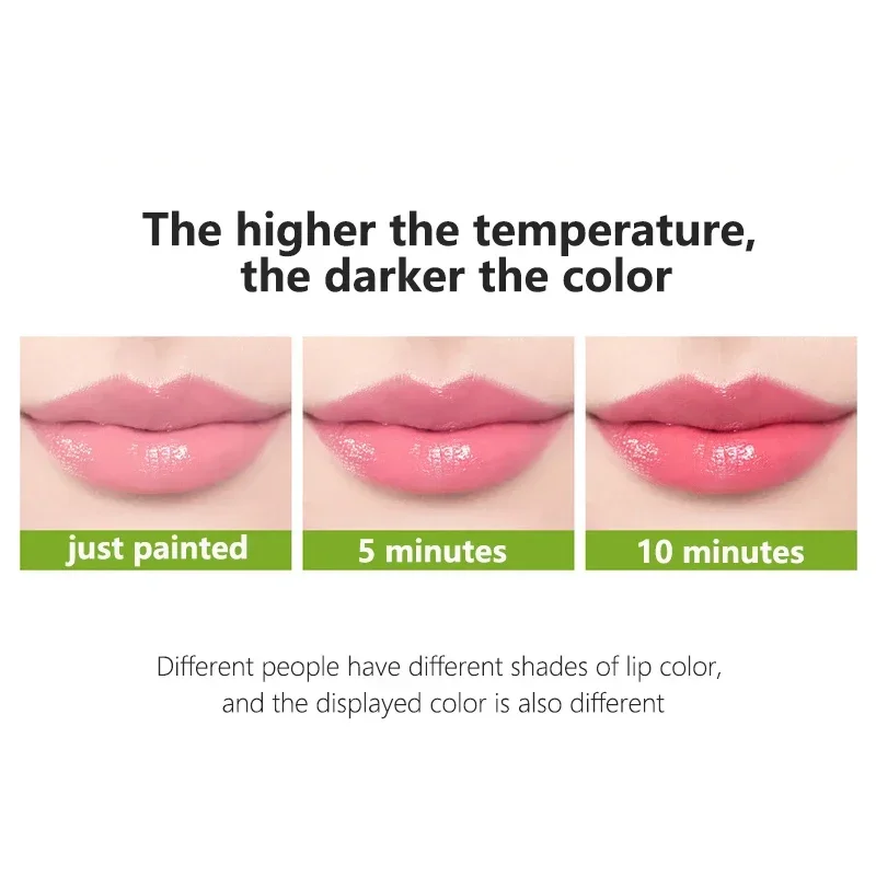 Feuchtigkeitsspendender Lippenstift mit Aloe Vera für den Frühling, langanhaltender pflegender Lippenbalsam, temperaturverändernder Farb-Lipgloss, Lippen-Make-up-Kosmetik_voghion.com