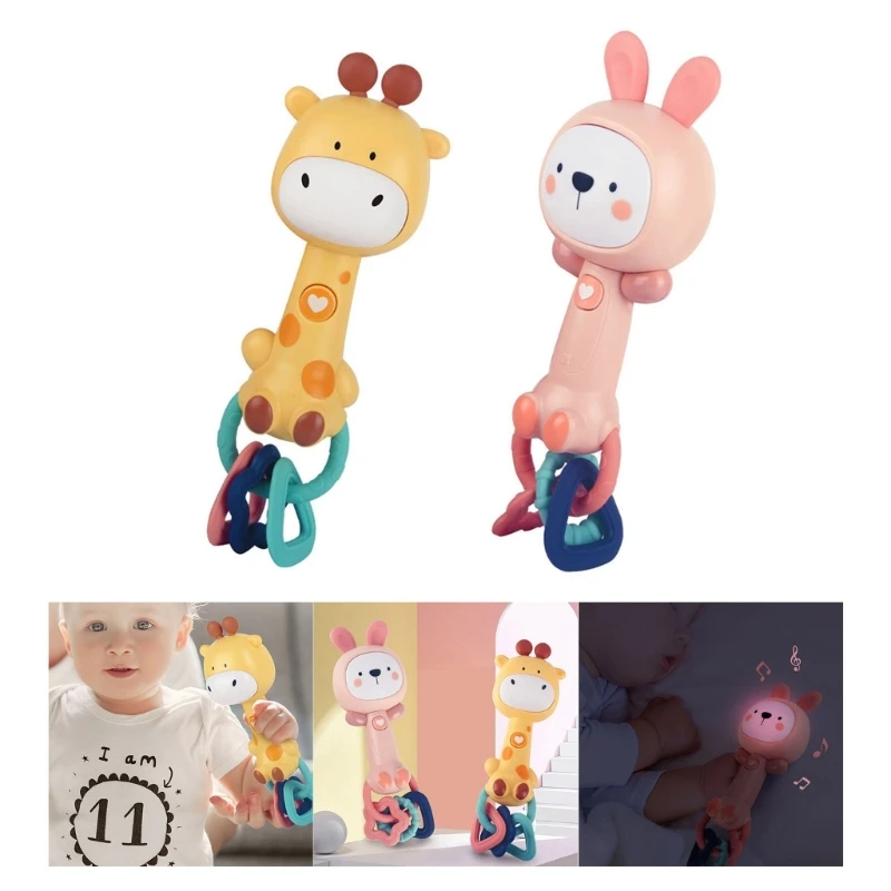 

Baby Teether Griping Toy HandBells Toy Babies 0-12 Month Baby Shower Gift for Infant Rattle Activity Newborn