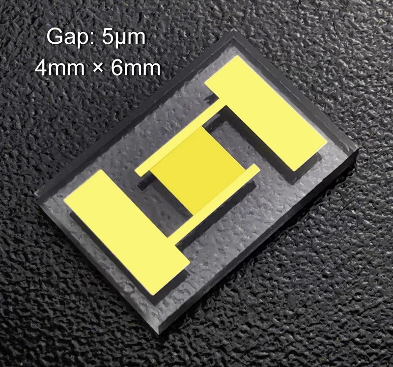 

5um Transparent Interdigital Electrode Quartz Glass MEMS Gas Bioelectrochemical Sensor Photoelectric Detection