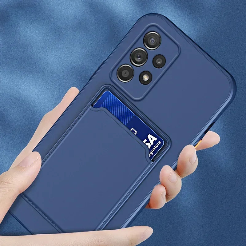 Premium Soft Silicone Card Holder Wallet Back Cover - Slot Design