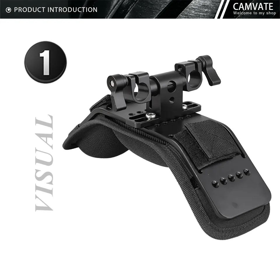 Camera Shoulder Pad With 360° Swivel 15mm Rod Clamp For DSLR Camera/Video Camco