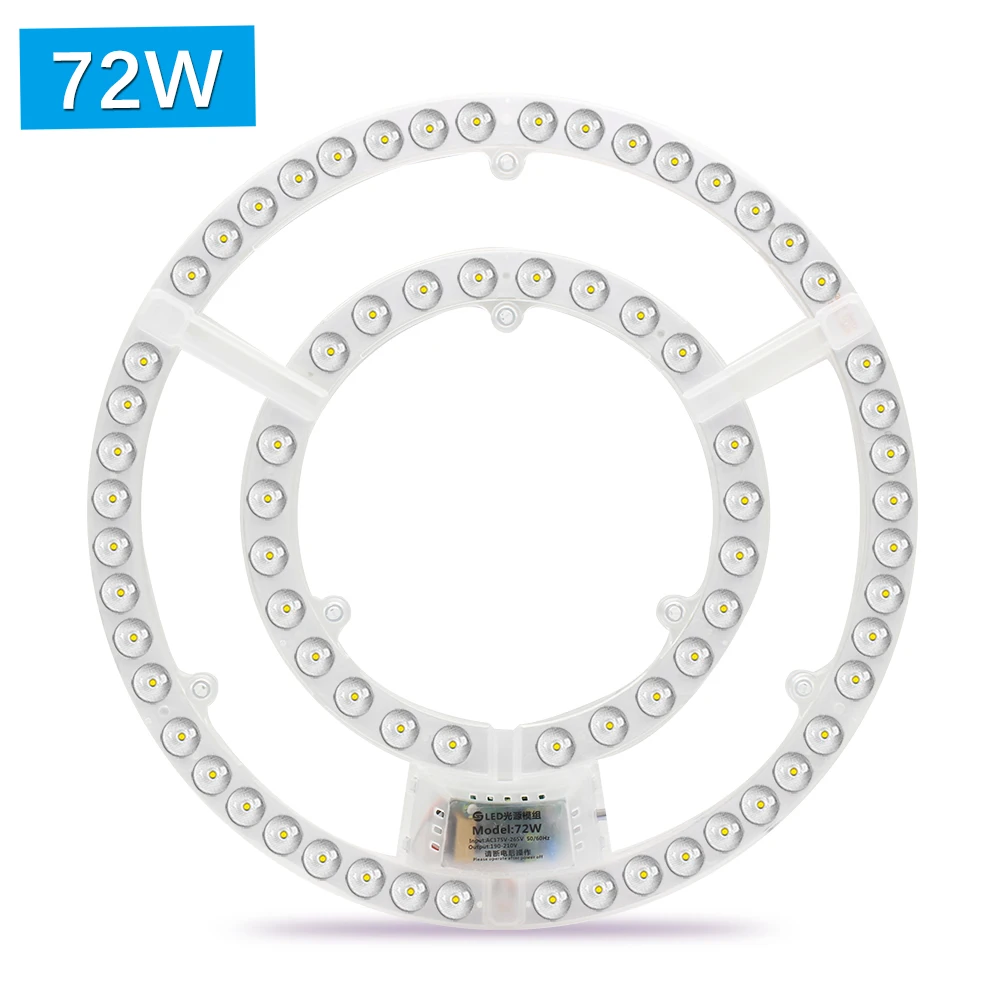 Led Panel 220V Ceiling Light Replacement Led Module 72W Round Circle Light Panel Board 6000K/4000K Module For Ceiling Fan Lights