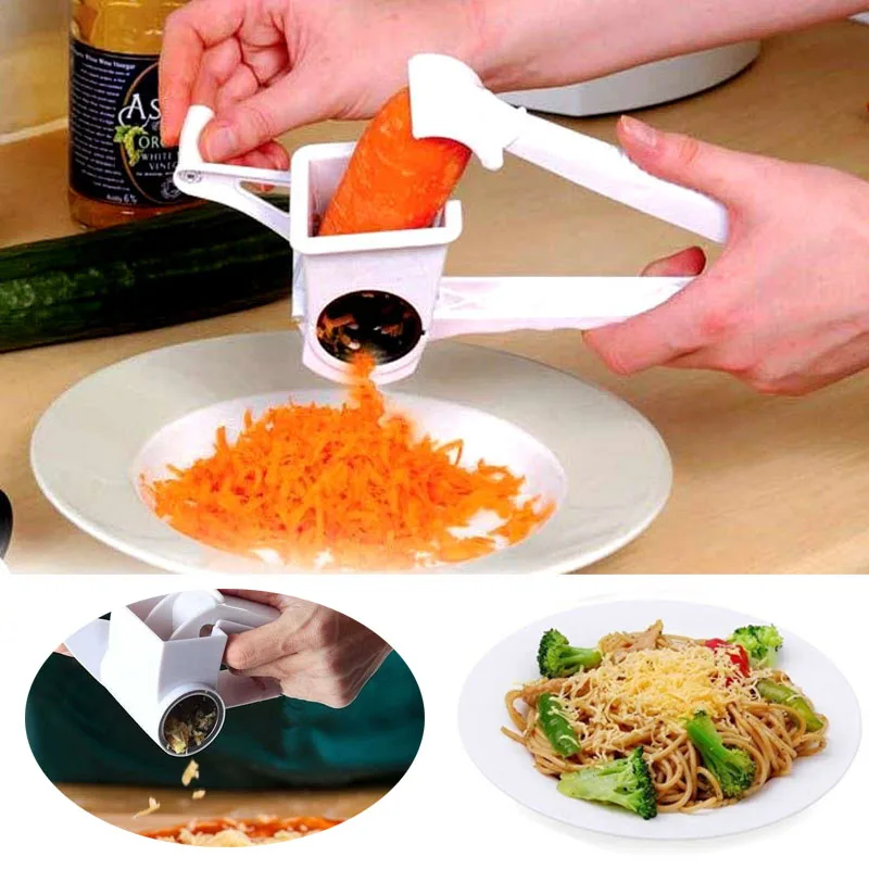 1pc Rotary Cheese Grater Hand-cranked Cheese & Ginger Mill Plastic  Multifunctional Grater Slicer