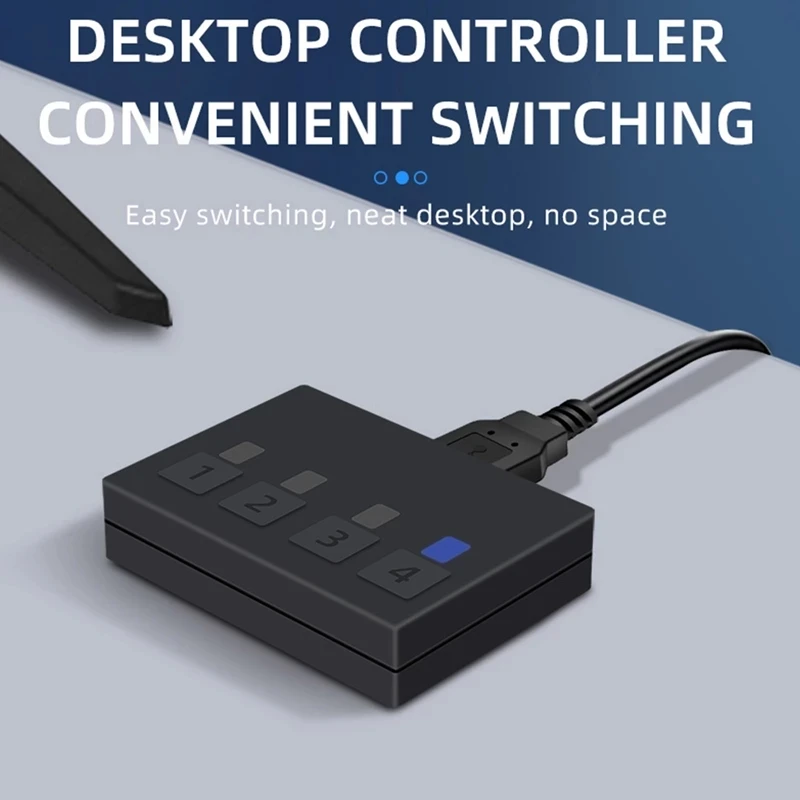 4K HDMI KVM Switch 4 in 1 out 4K 60Hz HDMI USB KVM Switcher 4x1 for 4 PC Share Monitor Mouse Keyboard with Desktop Controller hdmi switch