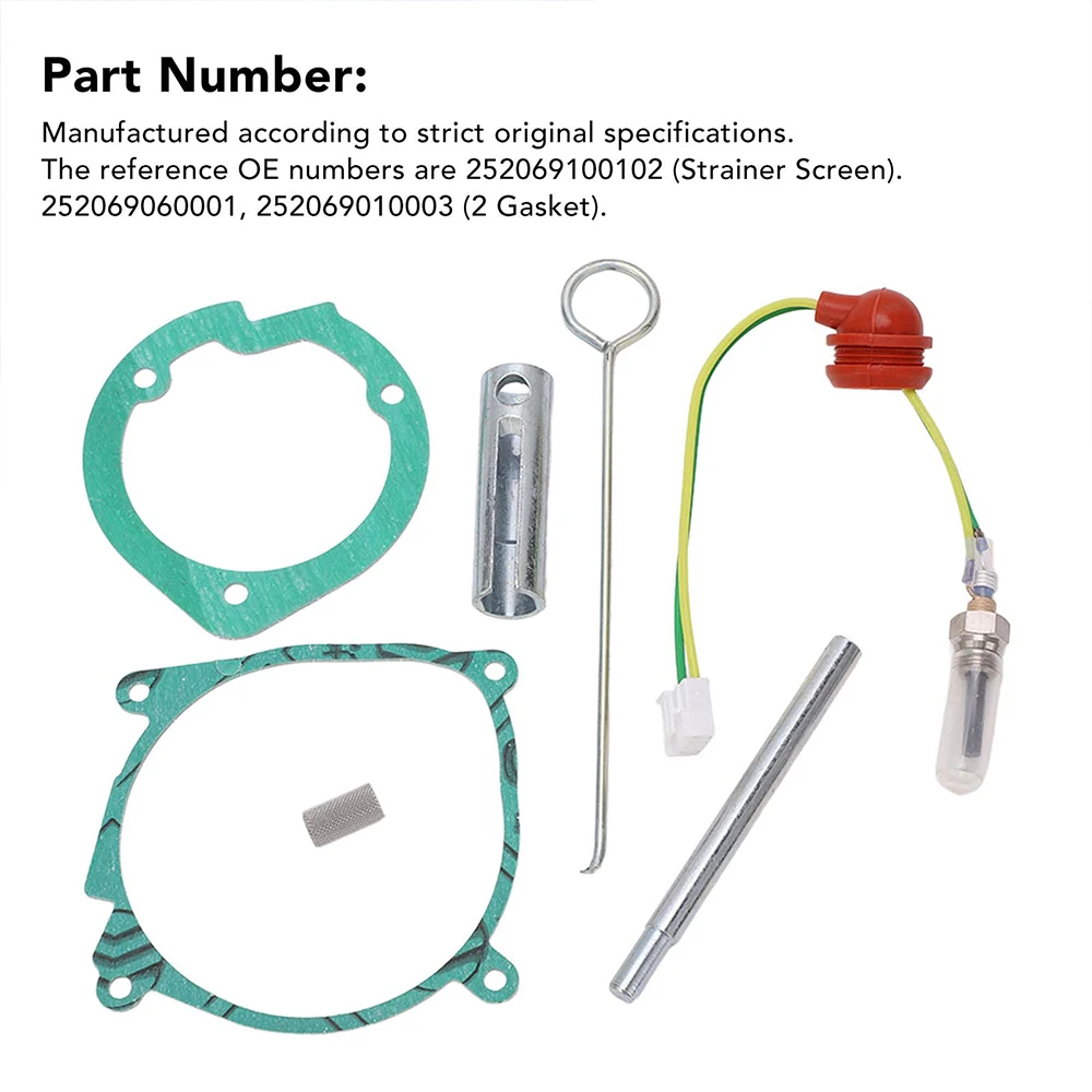 7Pcs Car Air Diesel Heater 12V Ceramic Glow Plug Burner Blower Gasket Strainer 3-8kw for Car Truck VAN Boat
