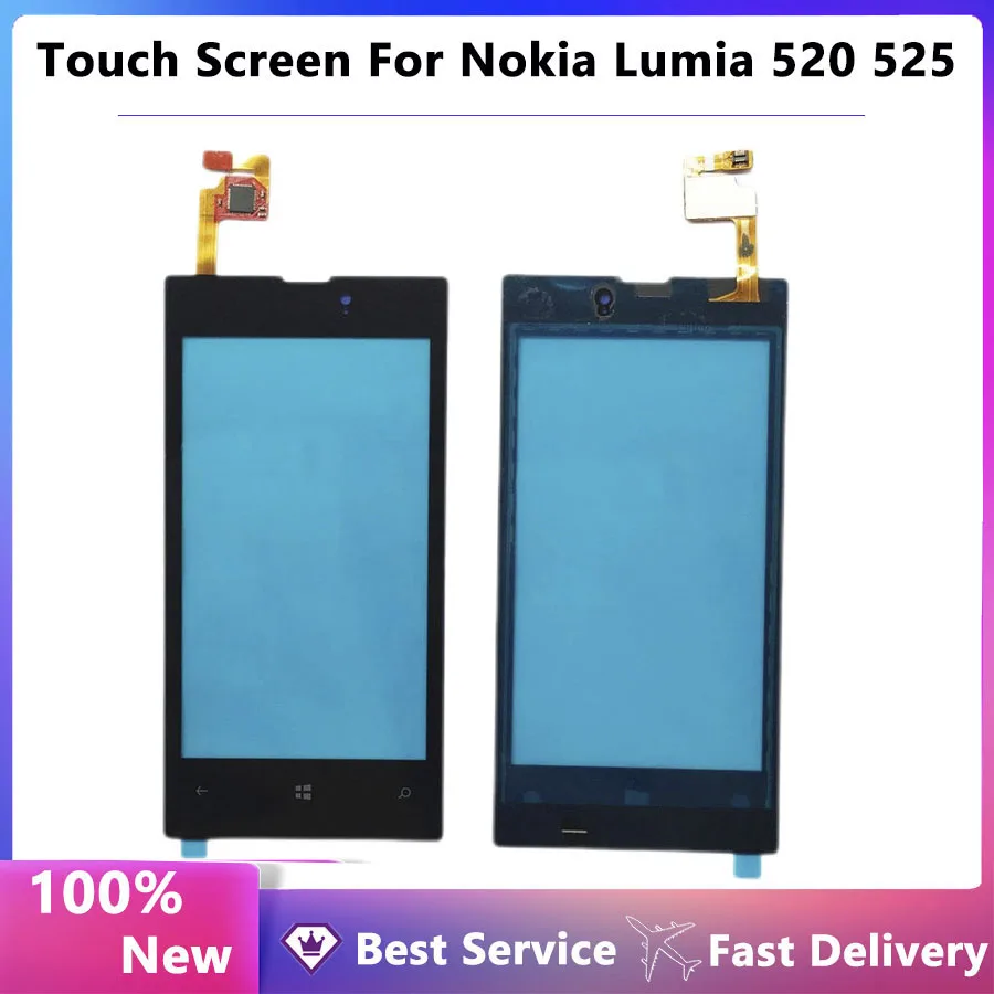 Touchscreen Lcd Per Nokia Lumia 520 N520 430 435 530 532 Touch Panel Schermo Sensore Digitalizzatore Lente In Vetro Esterno Nero (No Lcd)