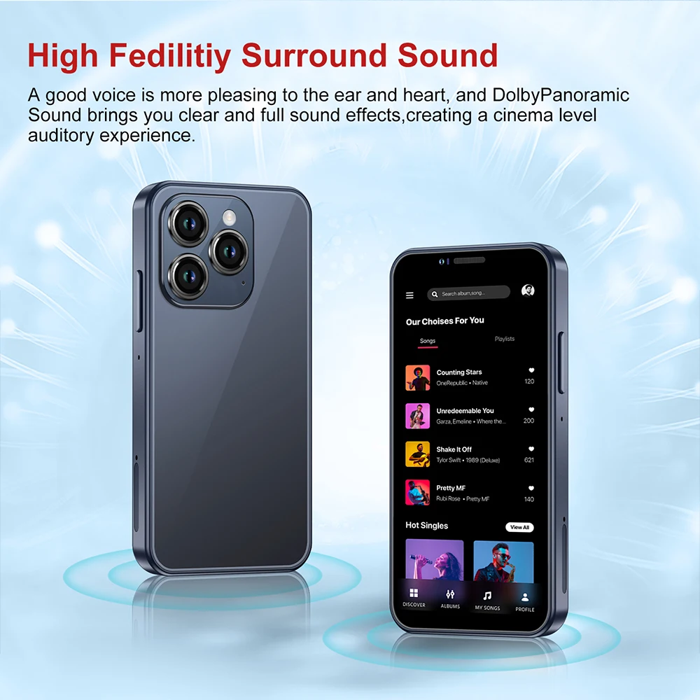 REMIK XS15 Mini Smartphone 4G LTE Android 4GB RAM 128GB ROM 3.5" Display 5MP Camera Dual SIM With Play Store WhatsAPP