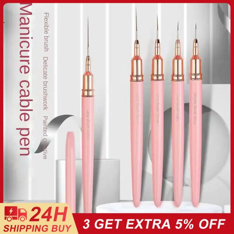

Nail Enhancement Pen Soft Nail Brush Multi Purpose Nail Stylus Wire Brush Set With Cover Nail Drawing Pen Set Beauty Smooth Nail