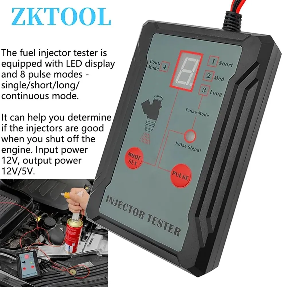Fuel Injector Tester DIY Cleaning Tool Test Two Injectors Simultaneously 8 Pulse Power Drive Mode