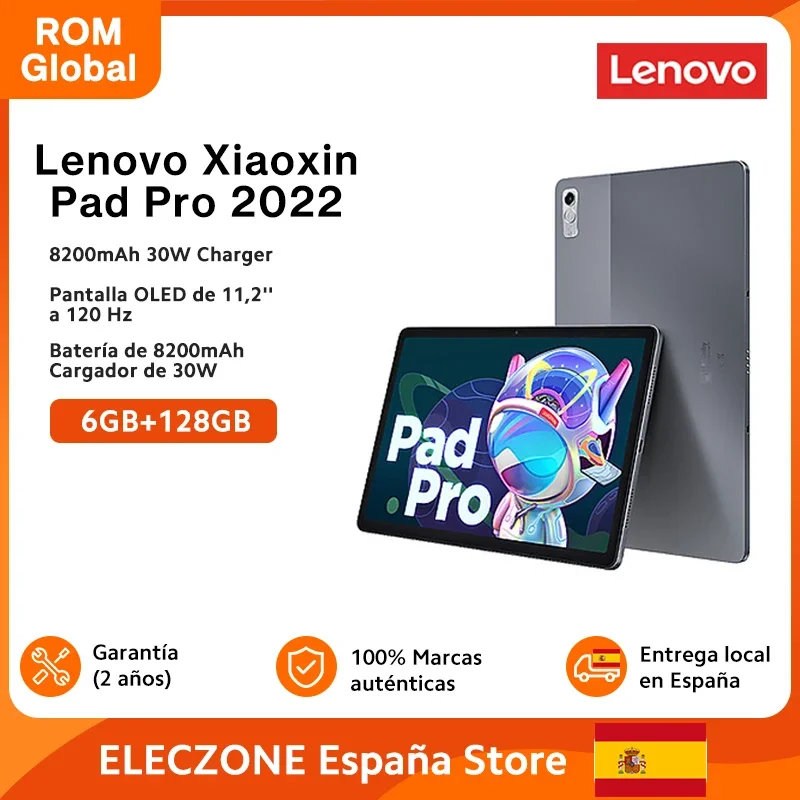Global ROM Lenovo Xiaoxin Pad Pro 2022 Tablet 11.2» Pantalla OLED 120Hz MediaTek 1300T 13MP Cámara 8600mAh Batería Andriod Tablet