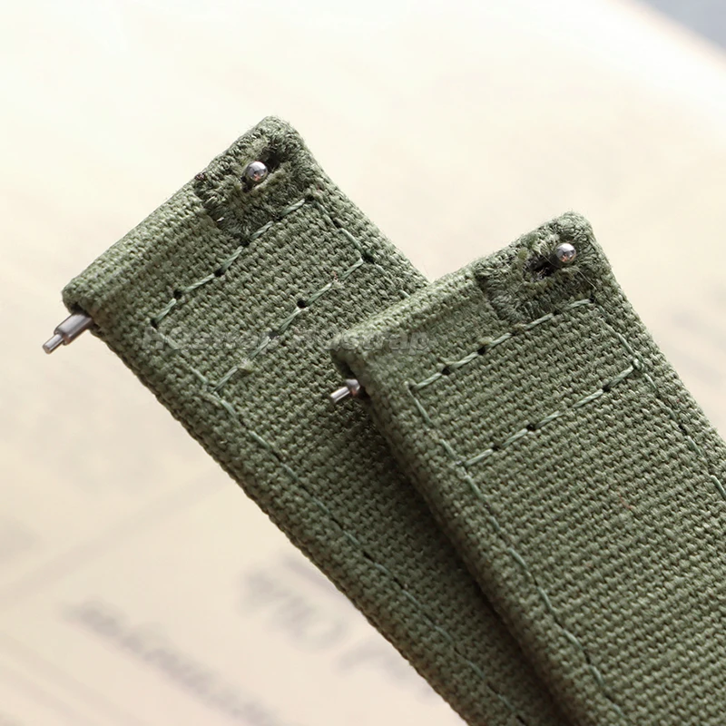 Deluxe Woven Canvas Braided Nylon Watch Band - Durable Premium Strap