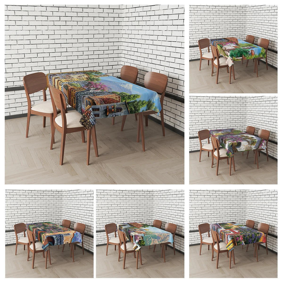 

Home tablecloths for dining tables Landscape decoration and rectangular table accessories waterproof cloth Anti-stain tablecloth