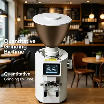 64mm Flat Burr Professional Commercial Coffee Grinder Grind by Time Df64 Grinder Coffee Bean Grinder 1
