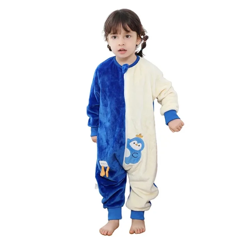 어린이를위한 사자 Kigurumi Onesies 겨울 플란넬 따뜻한 잠옷 동물 고양이 공룡 크리스마스 잠옷 점프 슈트 Cospaly 의상