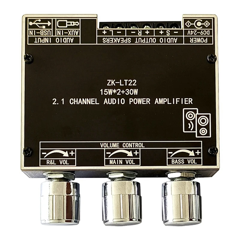

ZK-LT22 5,1 Bluetooth Плата усилителя мощности с сабвуфером 30 Вт, подходит для звуковой коробки