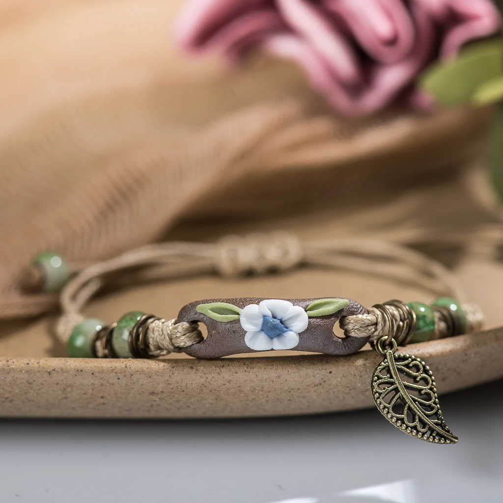 Bracelet Jewelry Forest Series Ceramic Adjustable DIY For Women