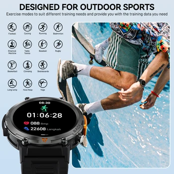 EIGIIS KE3 Bluetooth Call Smart Watch Men Full Touch Screen Health Monitor Clock With Flashlight Men SmartWatch For IOS Android 4