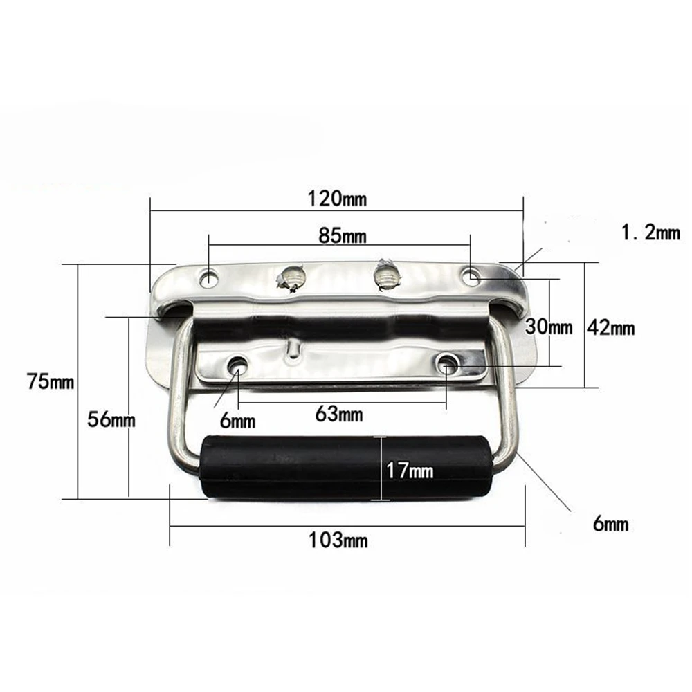 Iron Spring Handle with Movable Ring for Industrial Equipment and Toolboxes