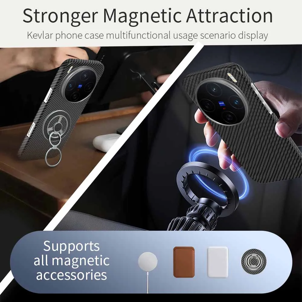 for vivo x300 pro case aramid fiber Carbon Magnetic Lightweight and