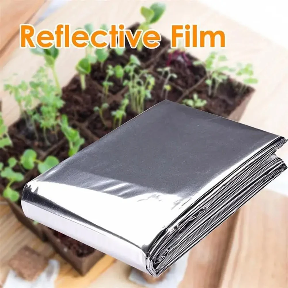 Polyester Film Silver Highly Reflective Films Blanket Polyester Grow Foil Tent Room Garden Greenhouse Farming Increase Plant Growth