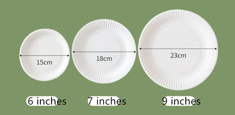 Disposable Paper Plates - 50pcs White Cardboard Party Tableware for Picnics  Kids Crafts