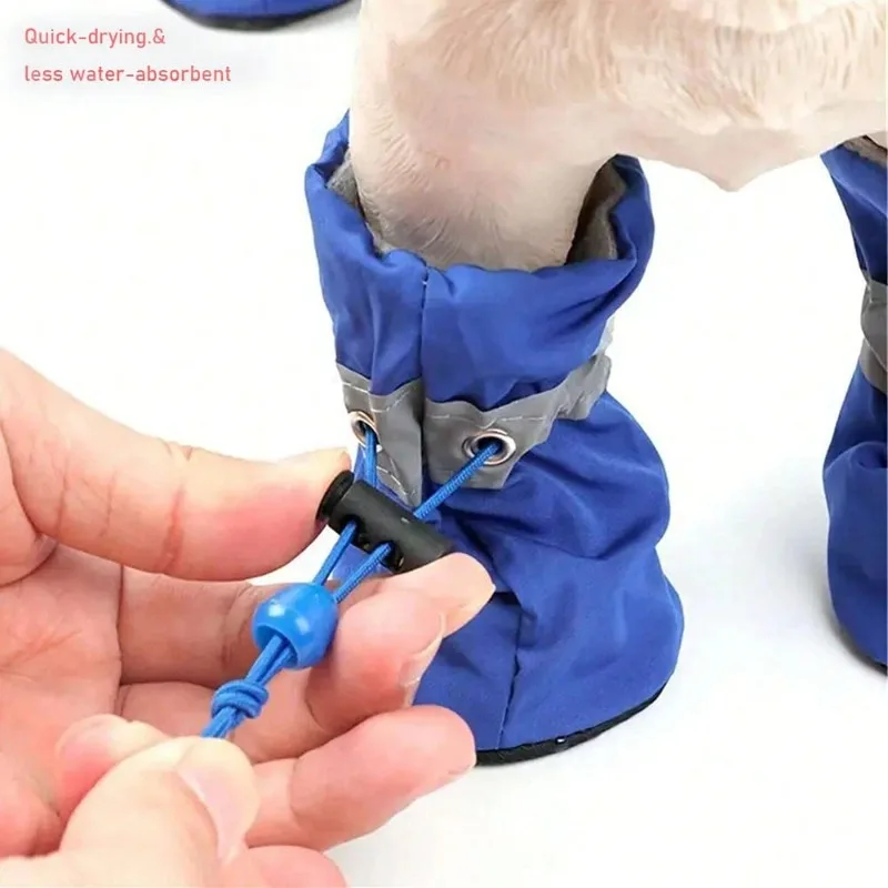 4 Waterproof Dog Shoes for Small Dogs - Fast Drying and Low Water Absorption To Protect Pets' Paws and Keep Them Dry Perfectly