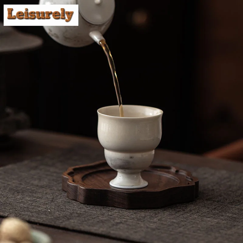 100ml Ink Painting Gourd-shaped Teacup Ancient Tea Bowl Tea Cup Set Tea-tasting Fragrance Cup Jianzhan Master Cups Teaware Craft