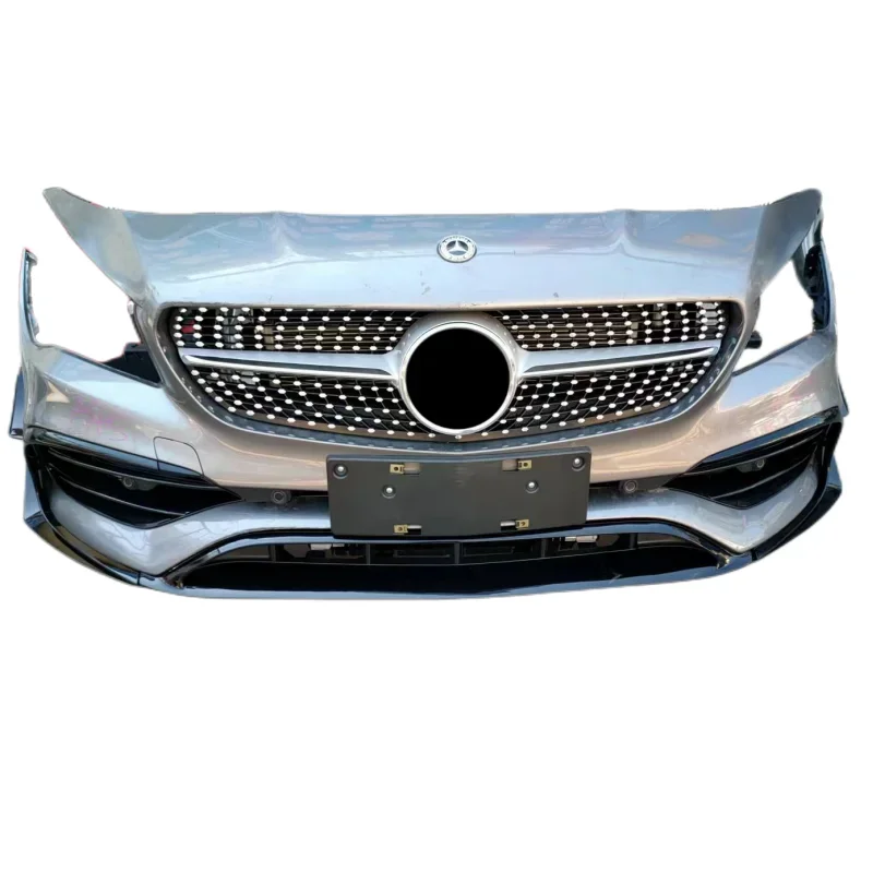 

100% fit complete car bumper for Mercedes Benz CLA W117 upgrade to CLA 45 AMG Model with front/rear bumper assembly Grille