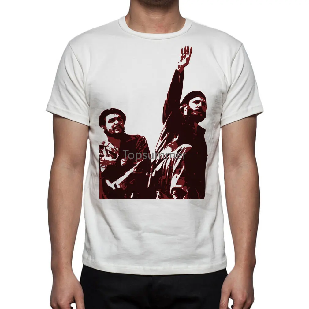 

Good Quality Brand Cotton Shirt Summer Style Cool Shirts Fidel Castro Che Guevara Cuba Men S Tribute T Shirt M09