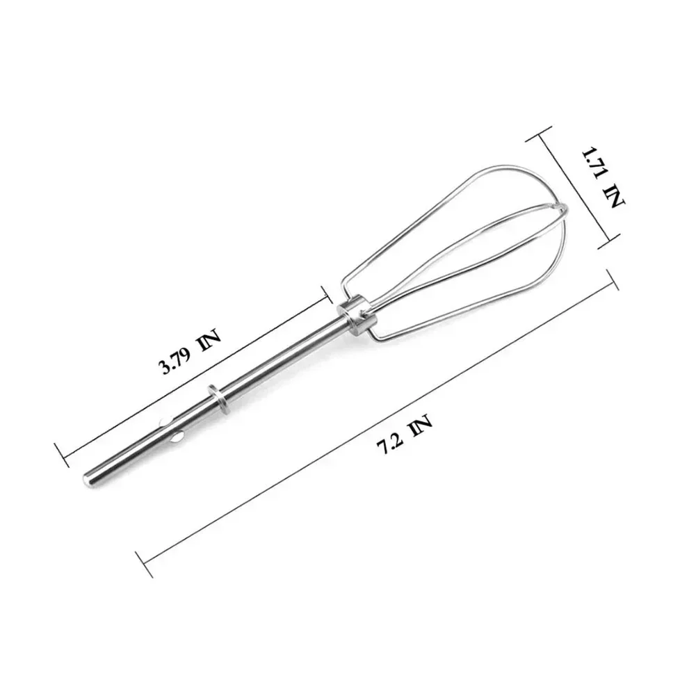 Egg Beater 2pcs Stainless Steel Mixing Rods Head W10490648 Hand Mixer Turbo Beaters for Replace KHM2B AP5644233 Tool Accessor