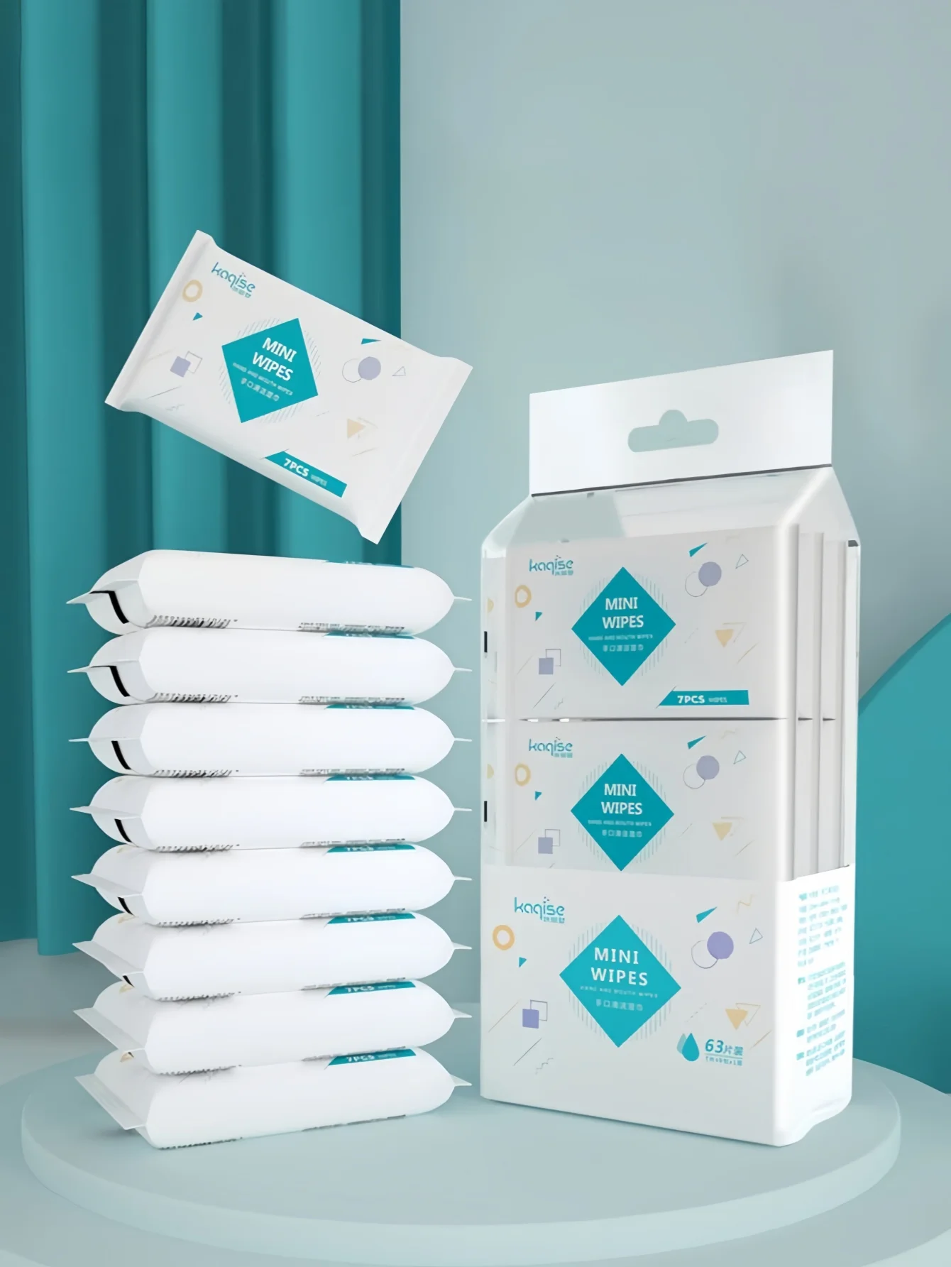 Ultra mini wet wipes, portable small bag, hand mouth wet wipes, extraction style, student cleaning, adult hygiene