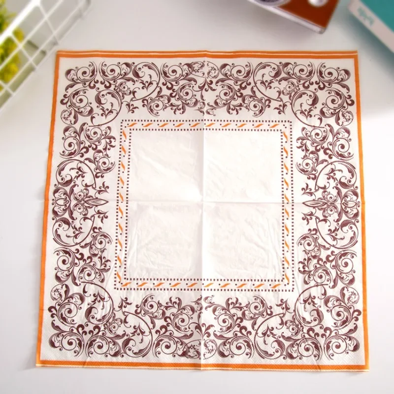10/20pcs/Pac 33*33cm Food Grade Colourful Printed Napkins Wedding Paper Placemats 2 Layers Party Decorations Muzzle Paper
