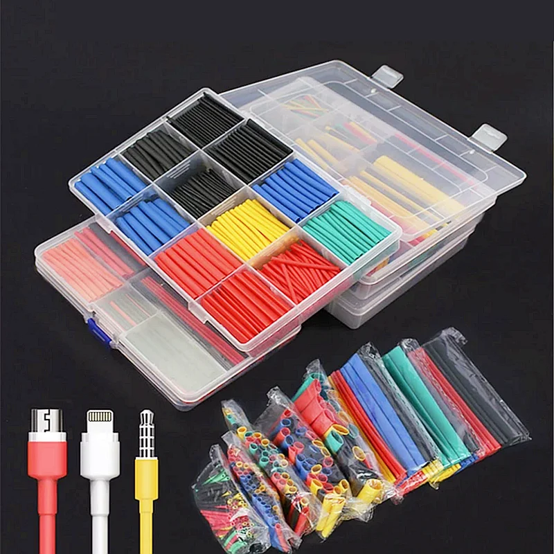 2:1 Heat Shrink for Cables Thermoresistant Tube Heat-shrinkable Sheath Sleeved Cable Protector Cell Phone Thermoretractile Tubin