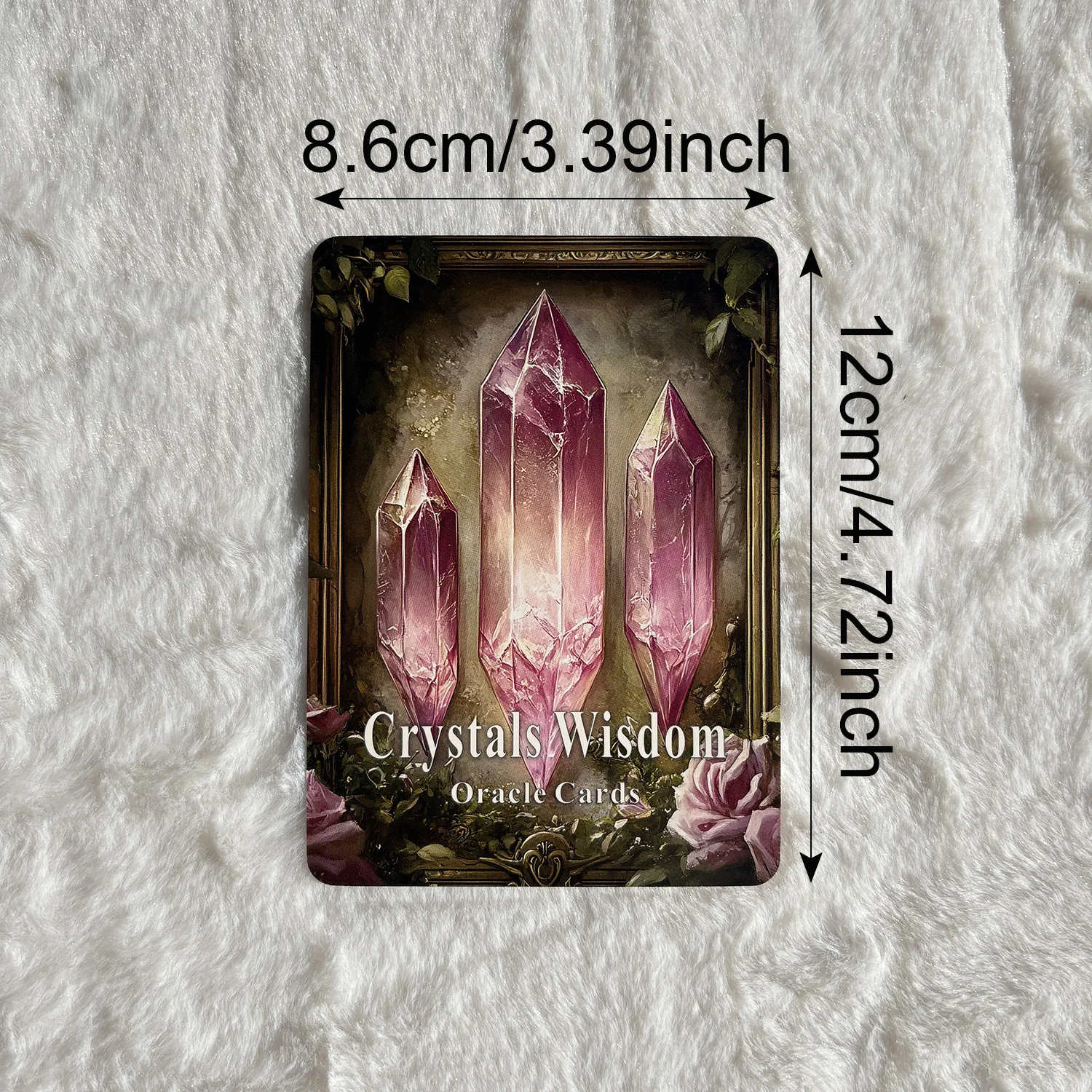 Crystals Wisdom Oracle Cards Crystal Tarot Deck 44 Cards 8.6*12cm Spiritual Insight Guidance
