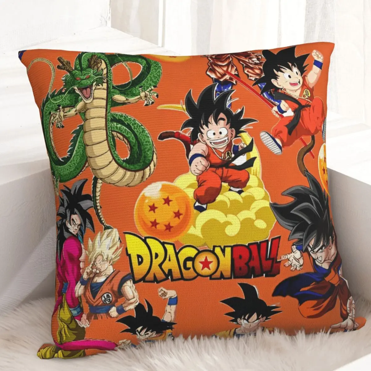 Dragon Ball Z Square Pillow Case Polyester Cushions for Sofa Super