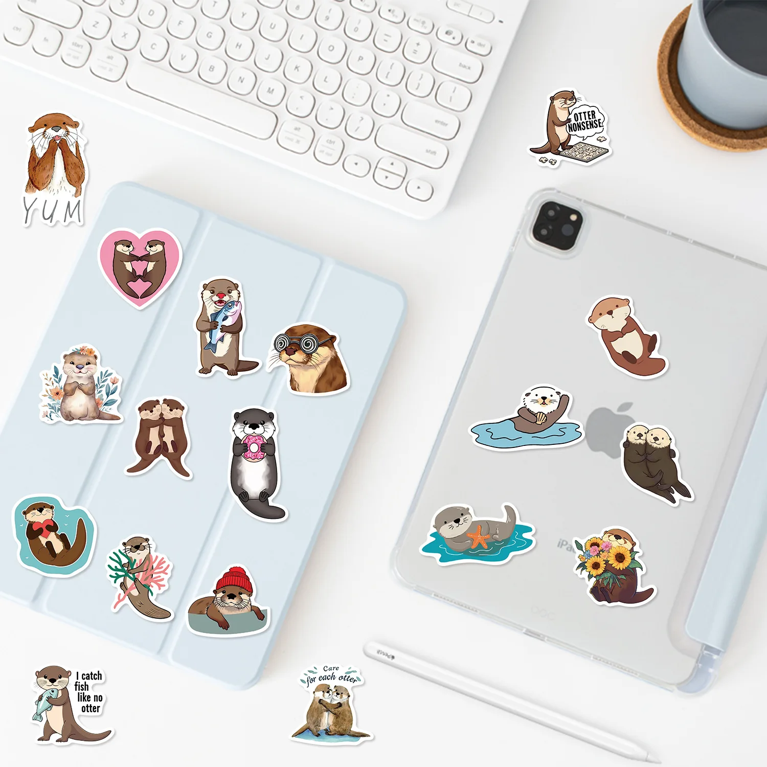 Otter Animal Cartoon Graffiti Waterproof Sticker Pack - 50pcs for DIY Projects & Kids' Fun