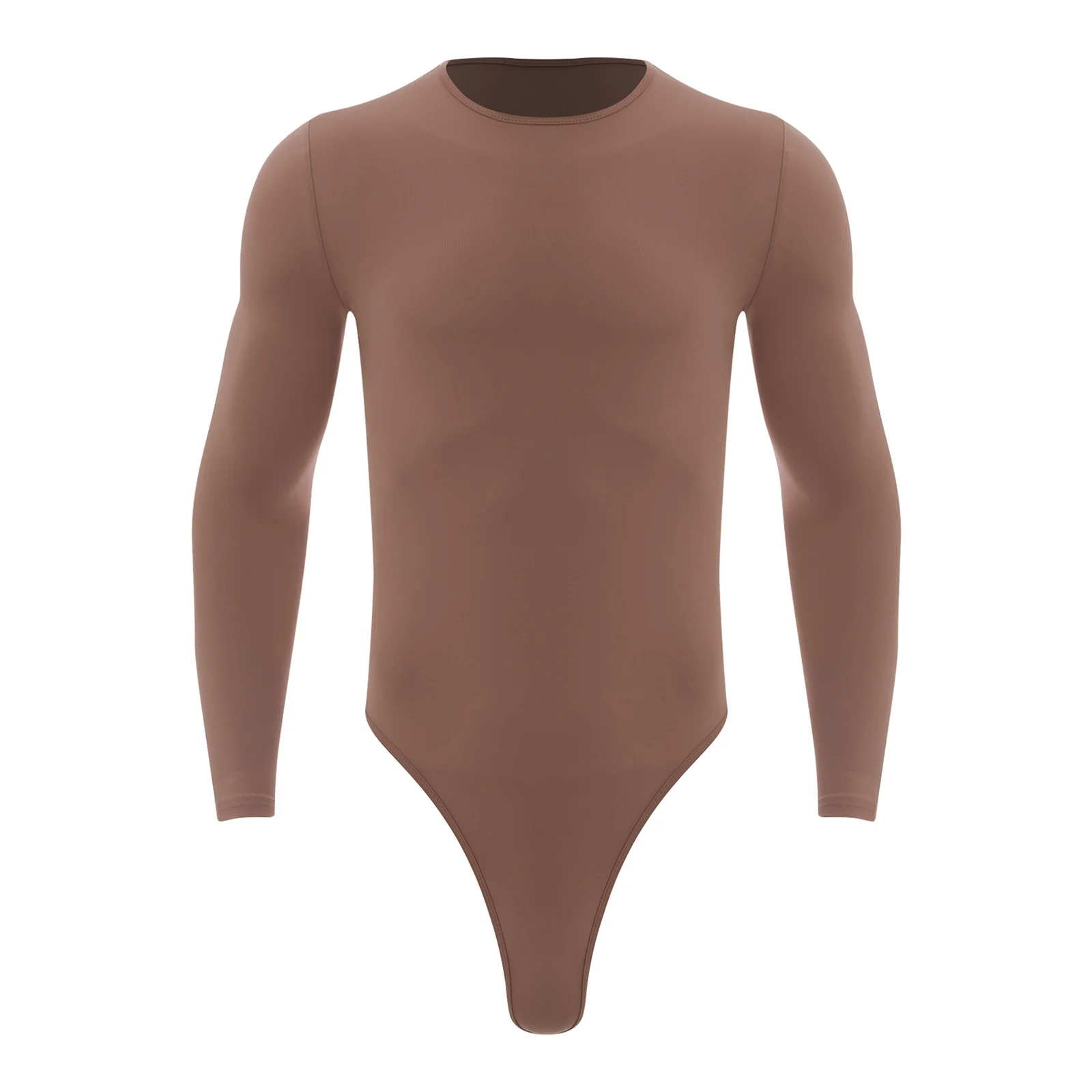 Men Ballet Gymnastics Leotard Jumpsuits Long Sleeve One Piece Press Buttons Bodysuit Gym Skating Fitness Workout Jumpsuit