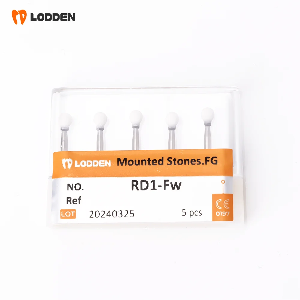 LODDEN 5 Stück Dental-Polierbohrer aus weißem Stein, Kegel-/Flammen-/runde Form, Abriebbohrer, FG zum Polieren, Füllen von Verbundwerkzeugen – Detail 25