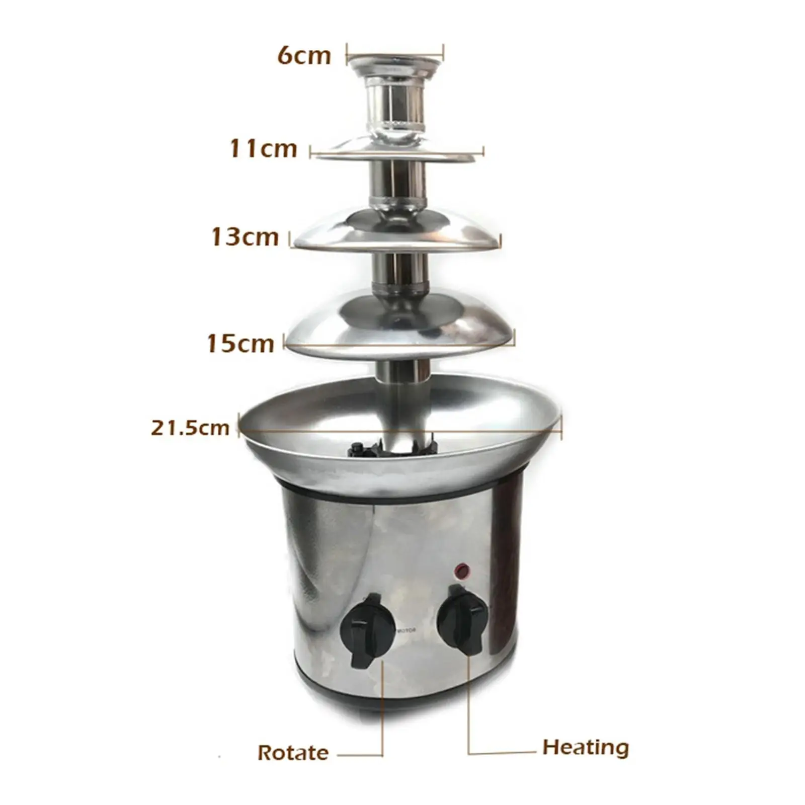 4-Pound Capacity Chocolate Fondue Fountain DIY Waterfall for BBQ Sauce